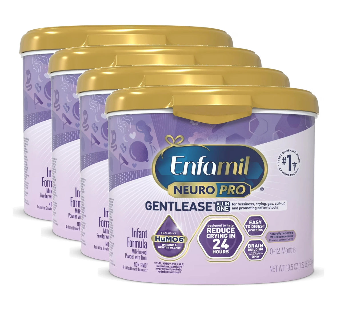 Enfamil Gentlease NeuroPro 19.5 oz (Case of 4)