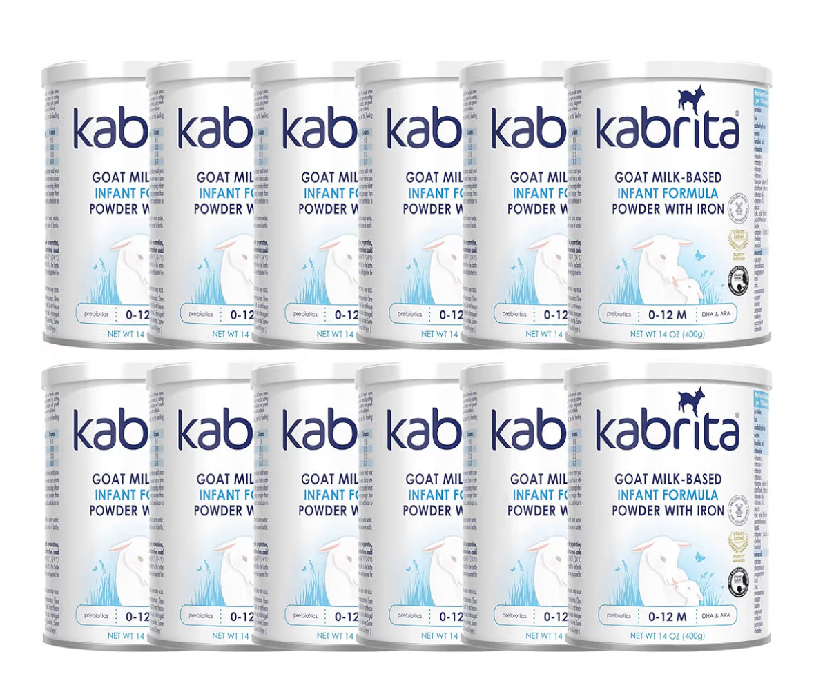 Kabrita Goat Milk-Based Infant Formula Powder for Infants 0–12 Months, Non-GMO, 14 oz (Pack of 12)