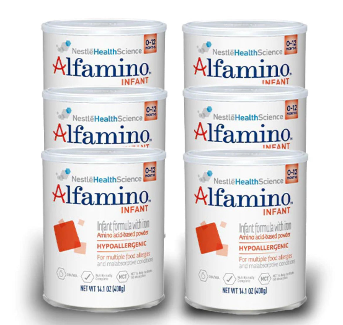 Alfamino Infant Formula Amino-Acid based hypoallergenic 14.1 oz (Case of 6)